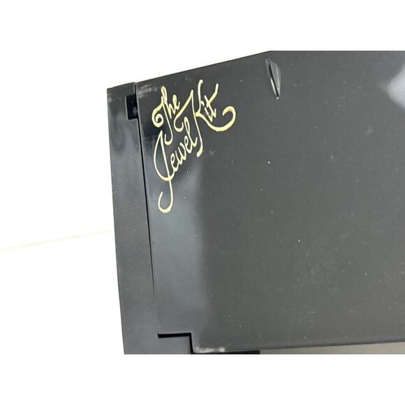 Vintage 1980s The Jewel Kit Expandable Fold-Out Jewelry Box Black USA Made - Picture 12 of 16